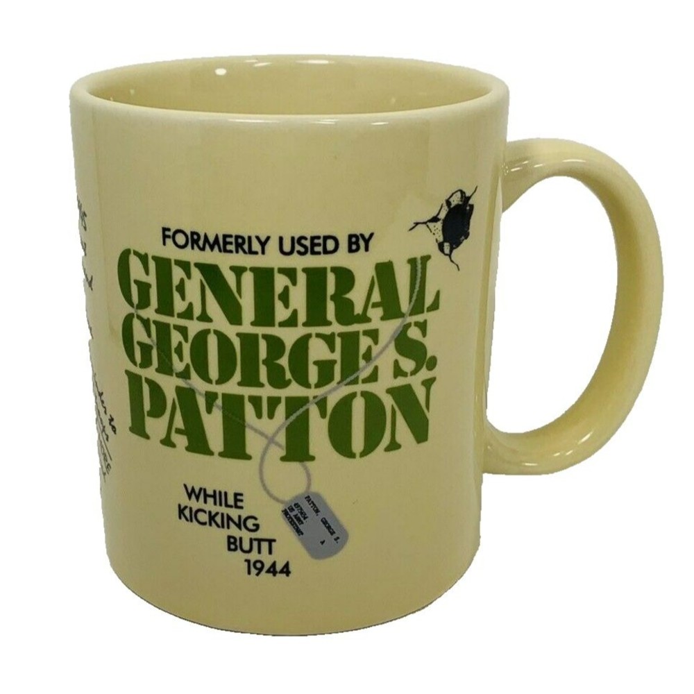 General George S Patton Coffee Mug Novelty Interest WW2 Duty Secondhand Stuff Co